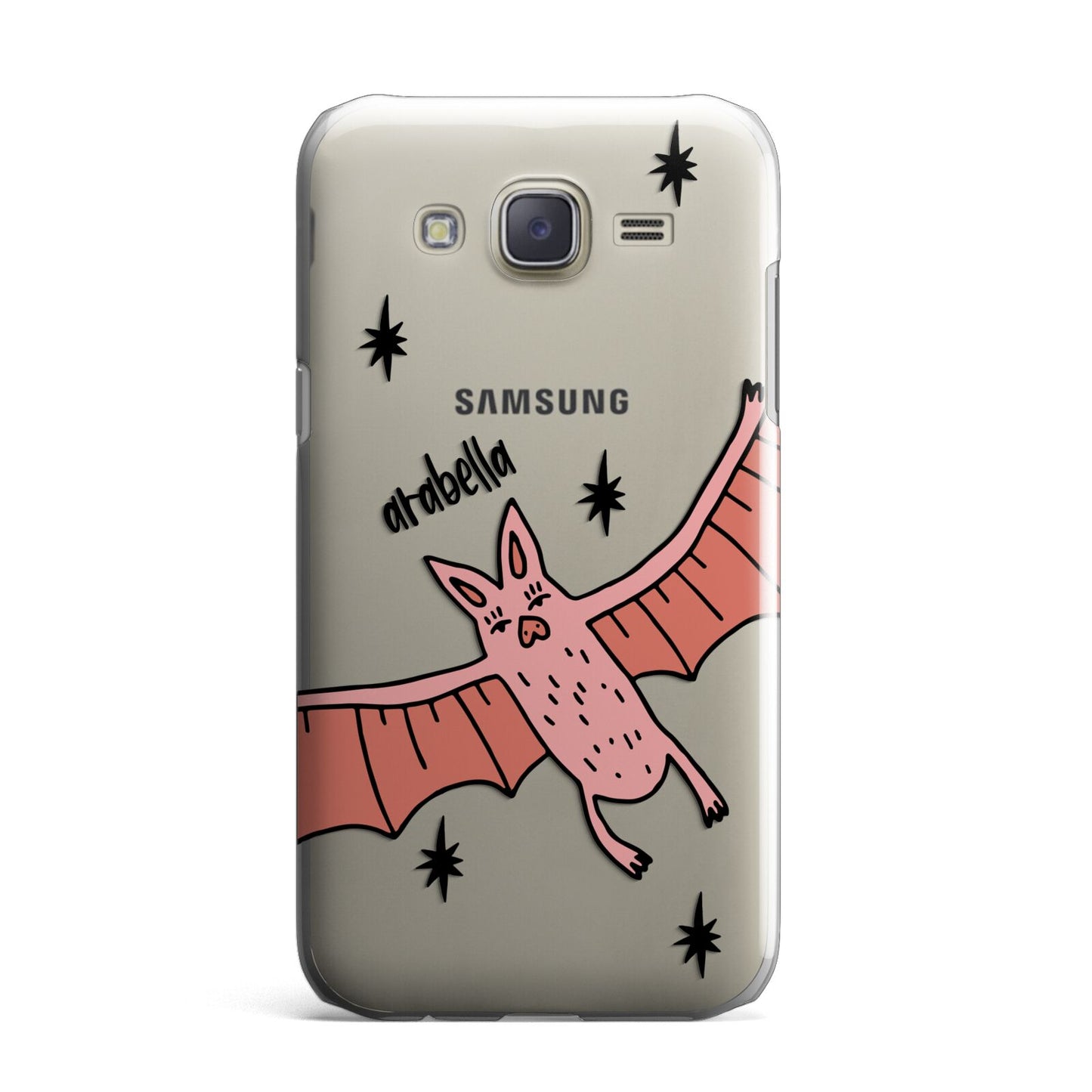 Pink Bat Personalised Halloween Samsung Galaxy J7 Case