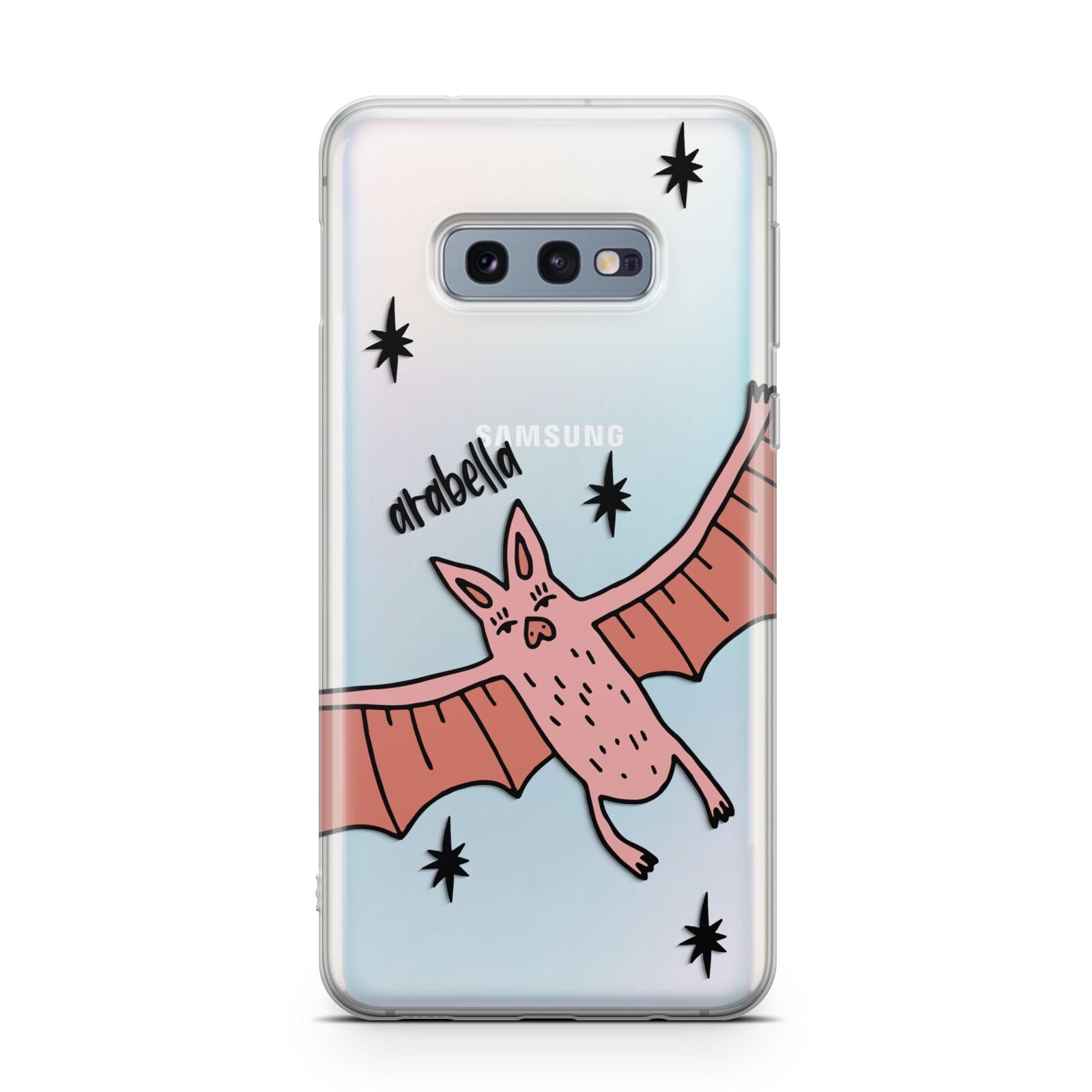 Pink Bat Personalised Halloween Samsung Galaxy S10E Case