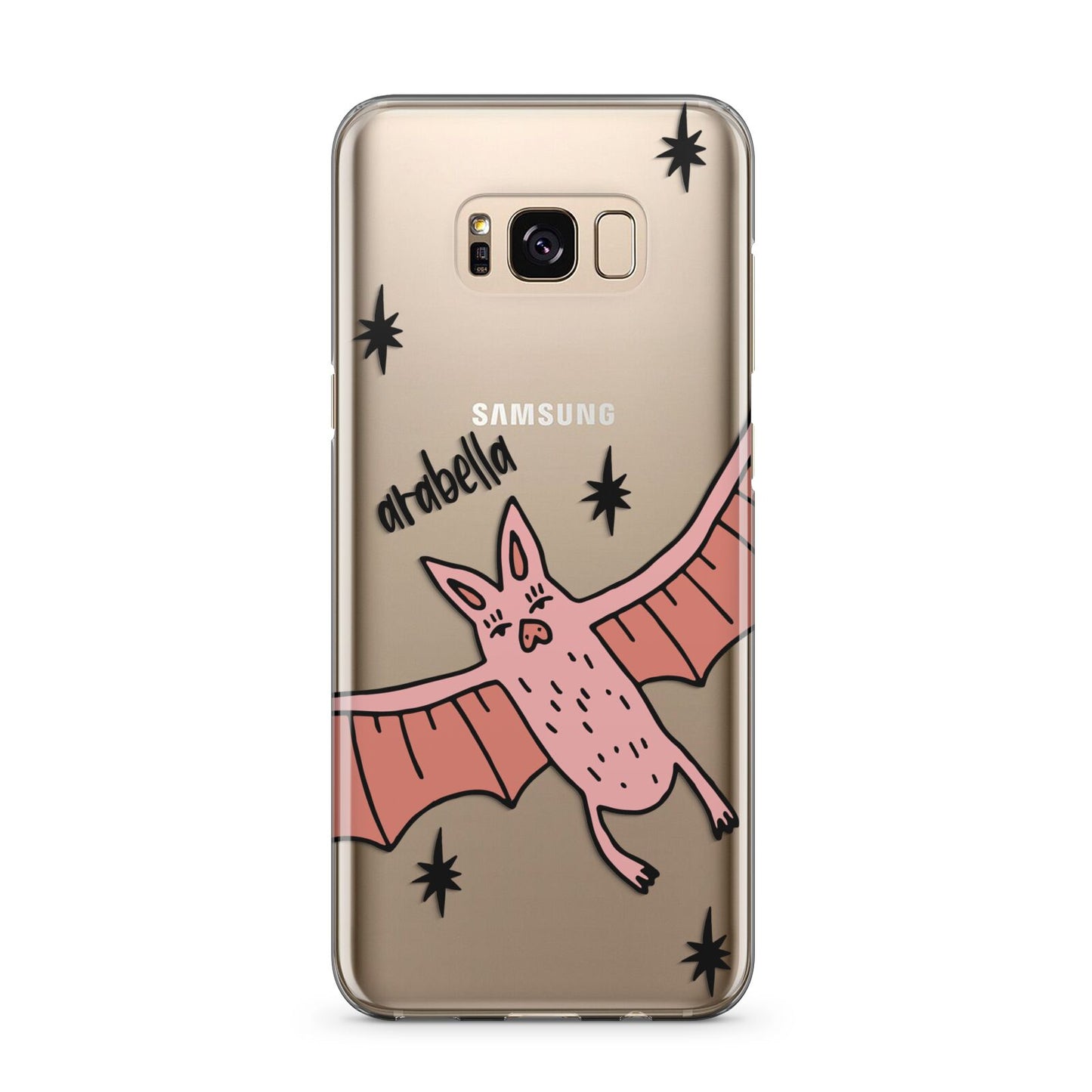 Pink Bat Personalised Halloween Samsung Galaxy S8 Plus Case