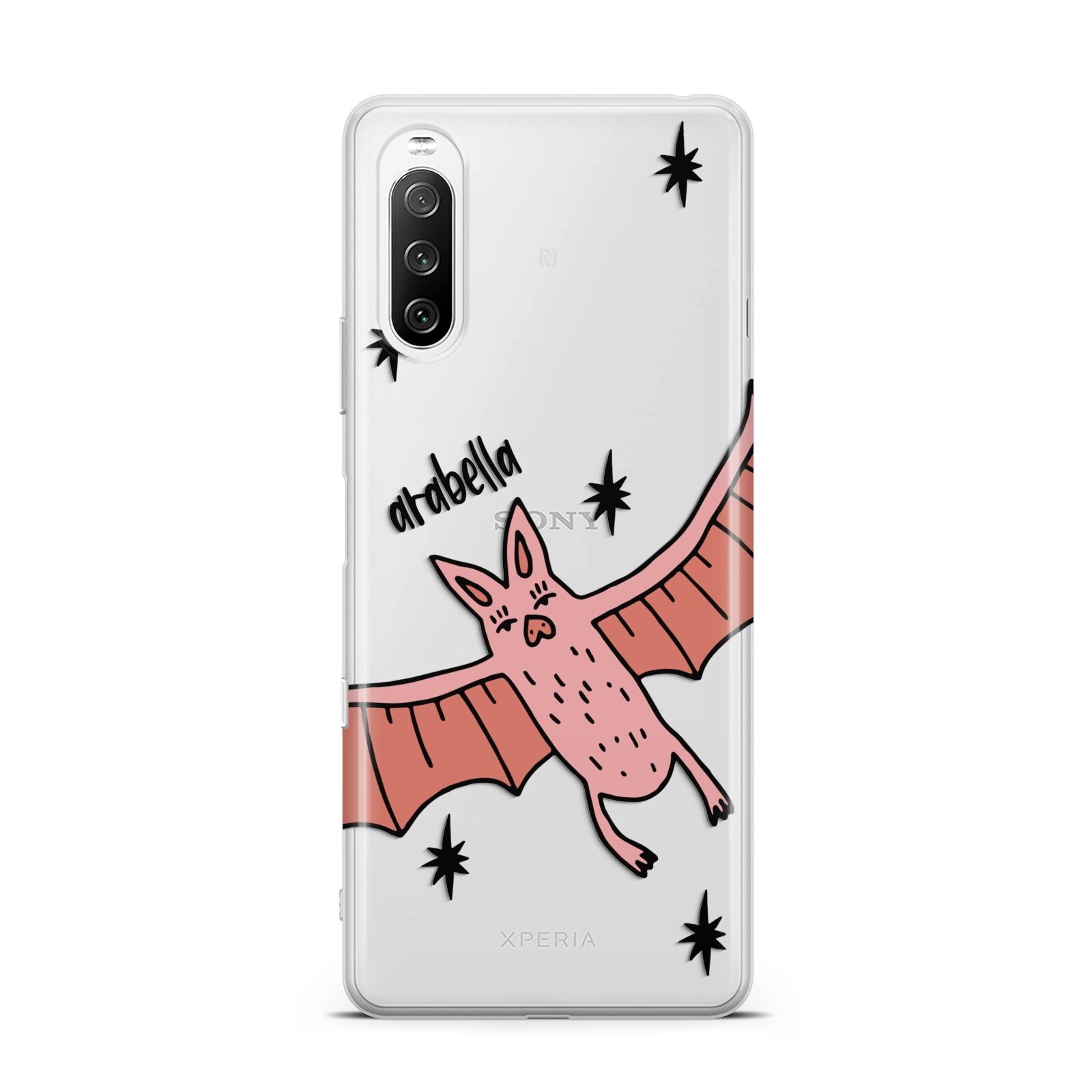 Pink Bat Personalised Halloween Sony Xperia 10 III Case