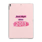 Pink Best Mum Apple iPad Grey Case