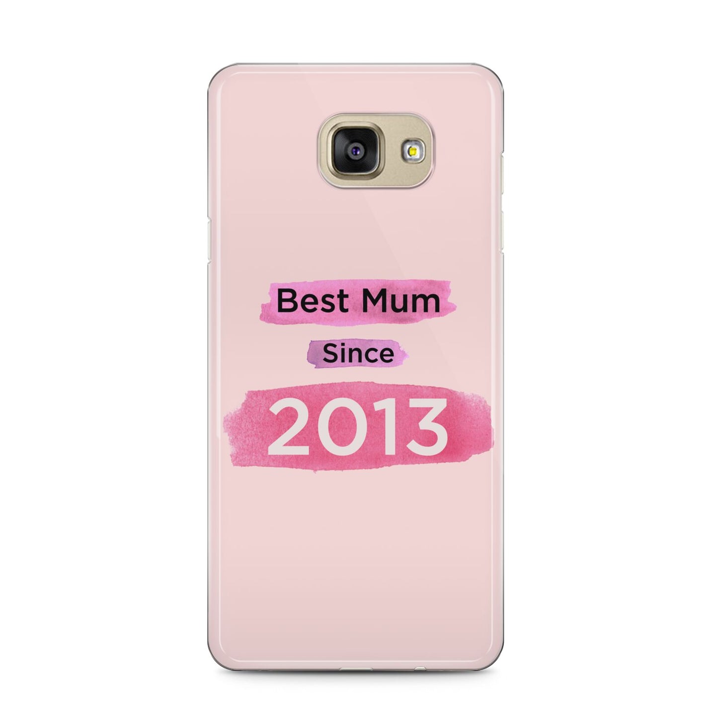 Pink Best Mum Samsung Galaxy A5 2016 Case on gold phone