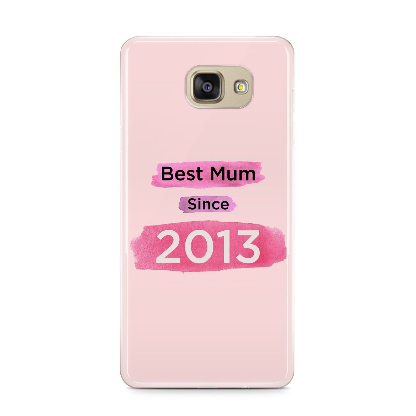 Pink Best Mum Samsung Galaxy A9 2016 Case on gold phone