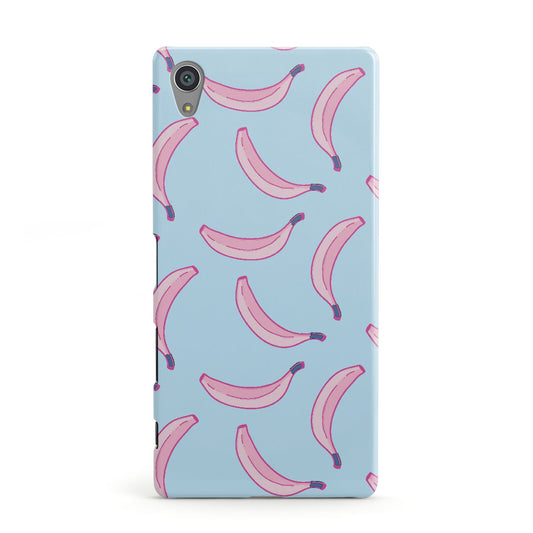 Pink Blue Bannana Fruit Sony Xperia Case