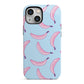 Pink Blue Bannana Fruit iPhone 13 Mini Full Wrap 3D Tough Case