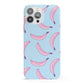 Pink Blue Bannana Fruit iPhone 13 Pro Max Full Wrap 3D Snap Case