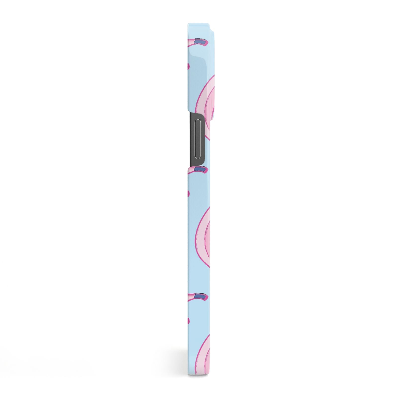 Pink Blue Bannana Fruit iPhone 13 Pro Max Side Image 3D Snap Case