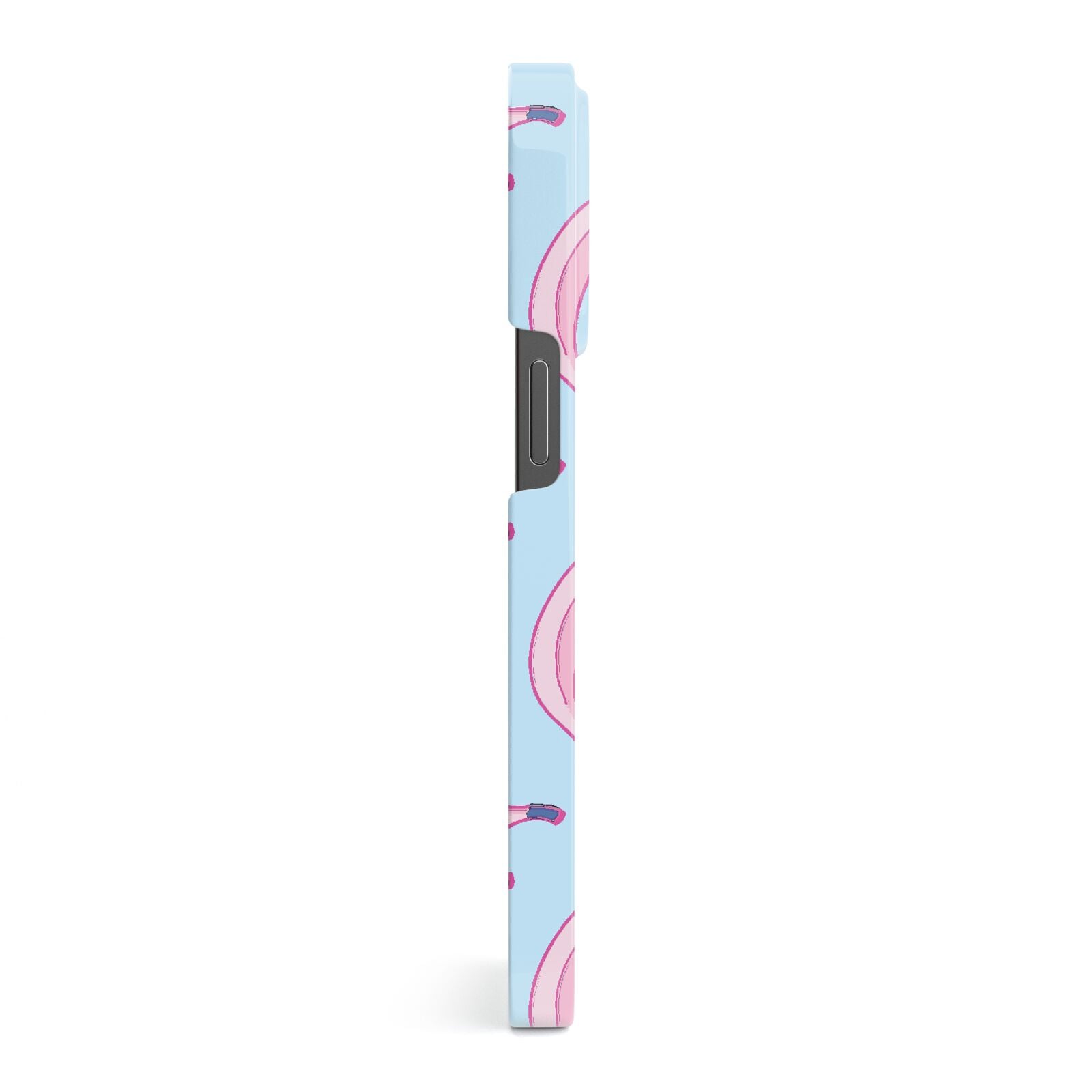 Pink Blue Bannana Fruit iPhone 13 Pro Side Image 3D Snap Case