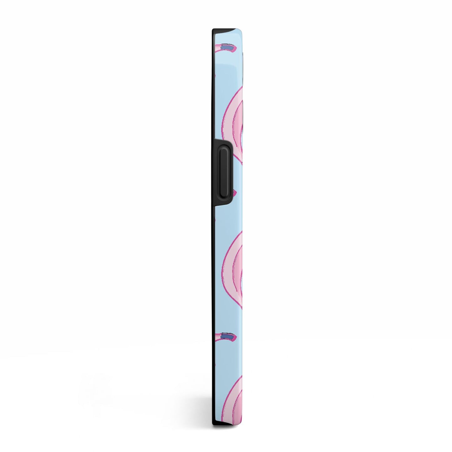 Pink Blue Bannana Fruit iPhone 13 Pro Side Image 3D Tough Case