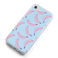 Pink Blue Bannana Fruit iPhone 8 Bumper Case on Silver iPhone Alternative Image