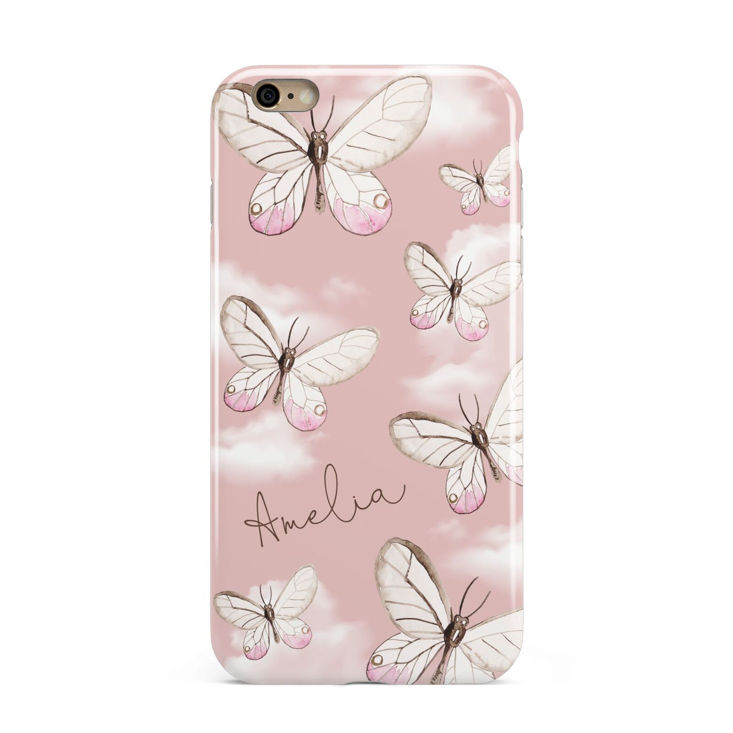 Pink Butterflies Personalised Apple iPhone 6 Plus 3D Tough Case