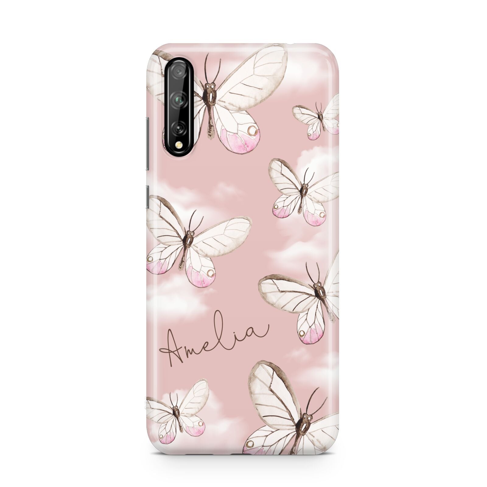 Pink Butterflies Personalised Huawei Enjoy 10s Phone Case