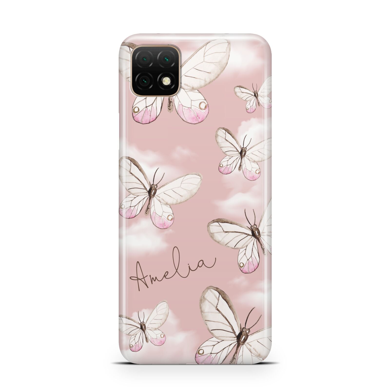 Pink Butterflies Personalised Huawei Enjoy 20 Phone Case