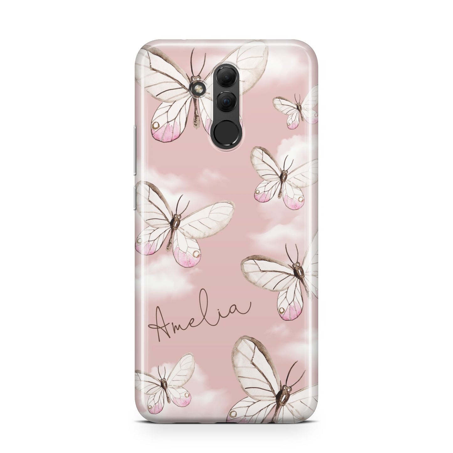 Pink Butterflies Personalised Huawei Mate 20 Lite