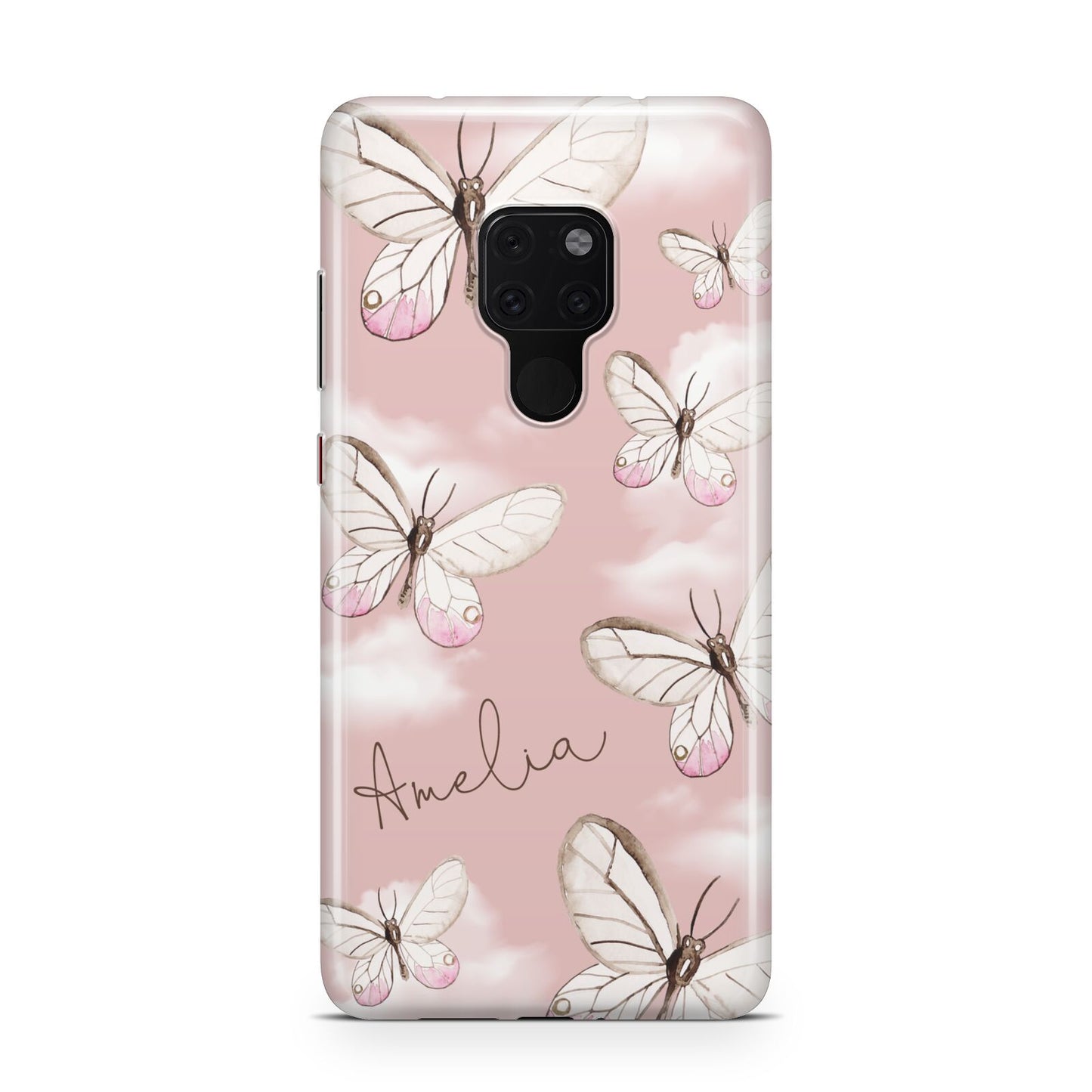 Pink Butterflies Personalised Huawei Mate 20 Phone Case