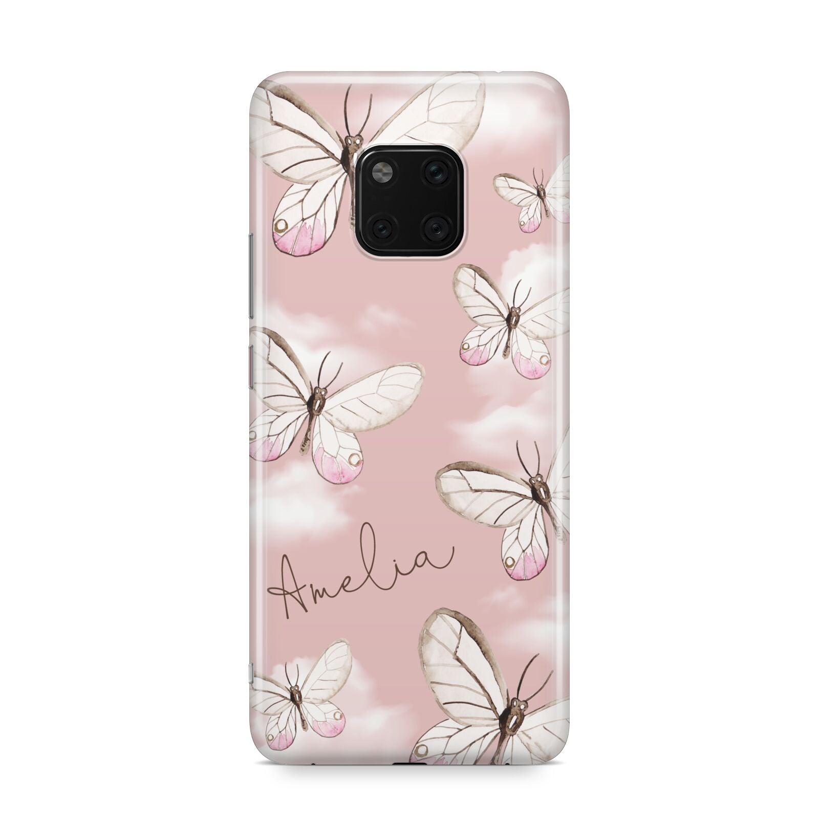 Pink Butterflies Personalised Huawei Mate 20 Pro Phone Case