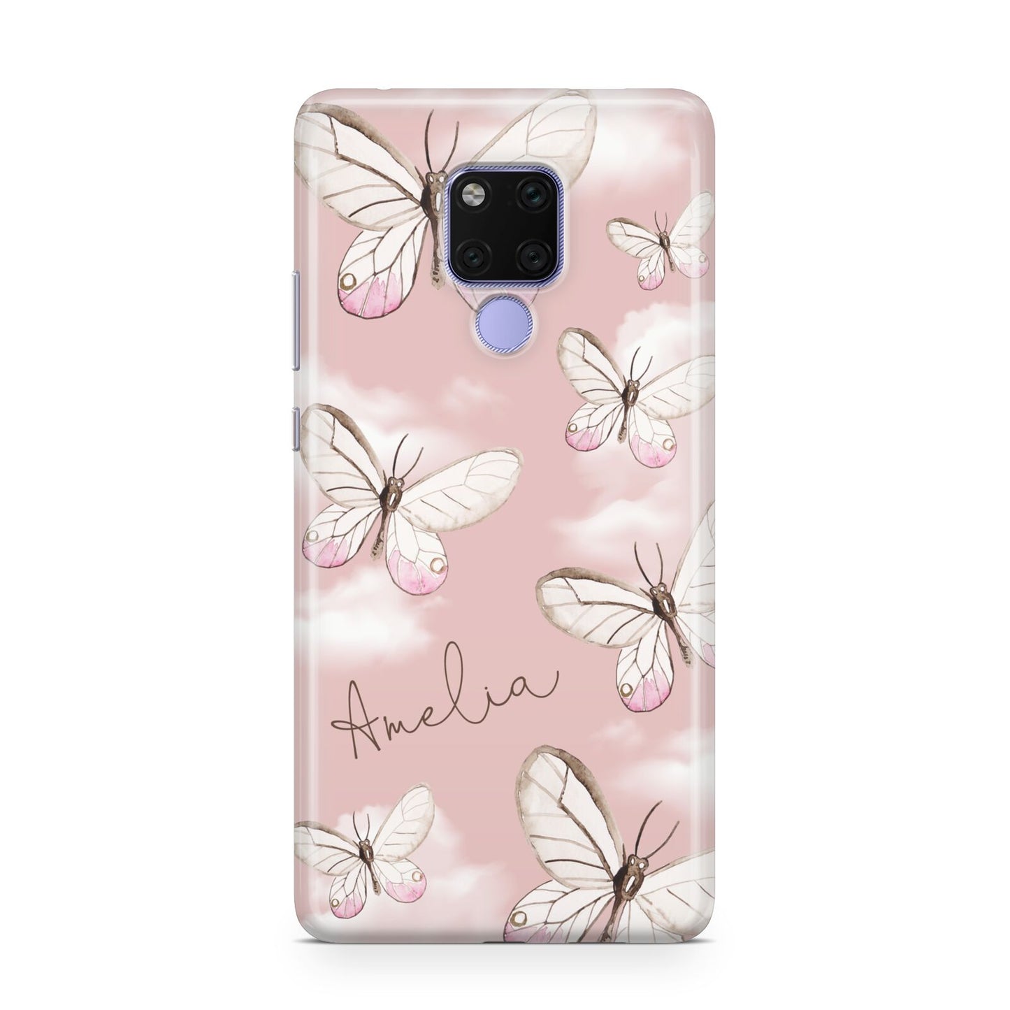 Pink Butterflies Personalised Huawei Mate 20X Phone Case