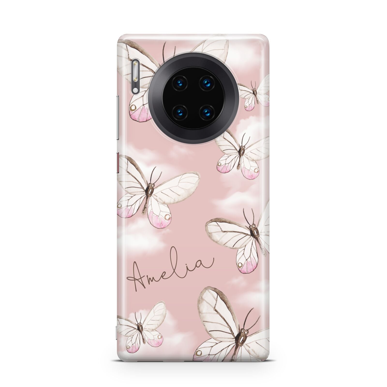 Pink Butterflies Personalised Huawei Mate 30 Pro Phone Case