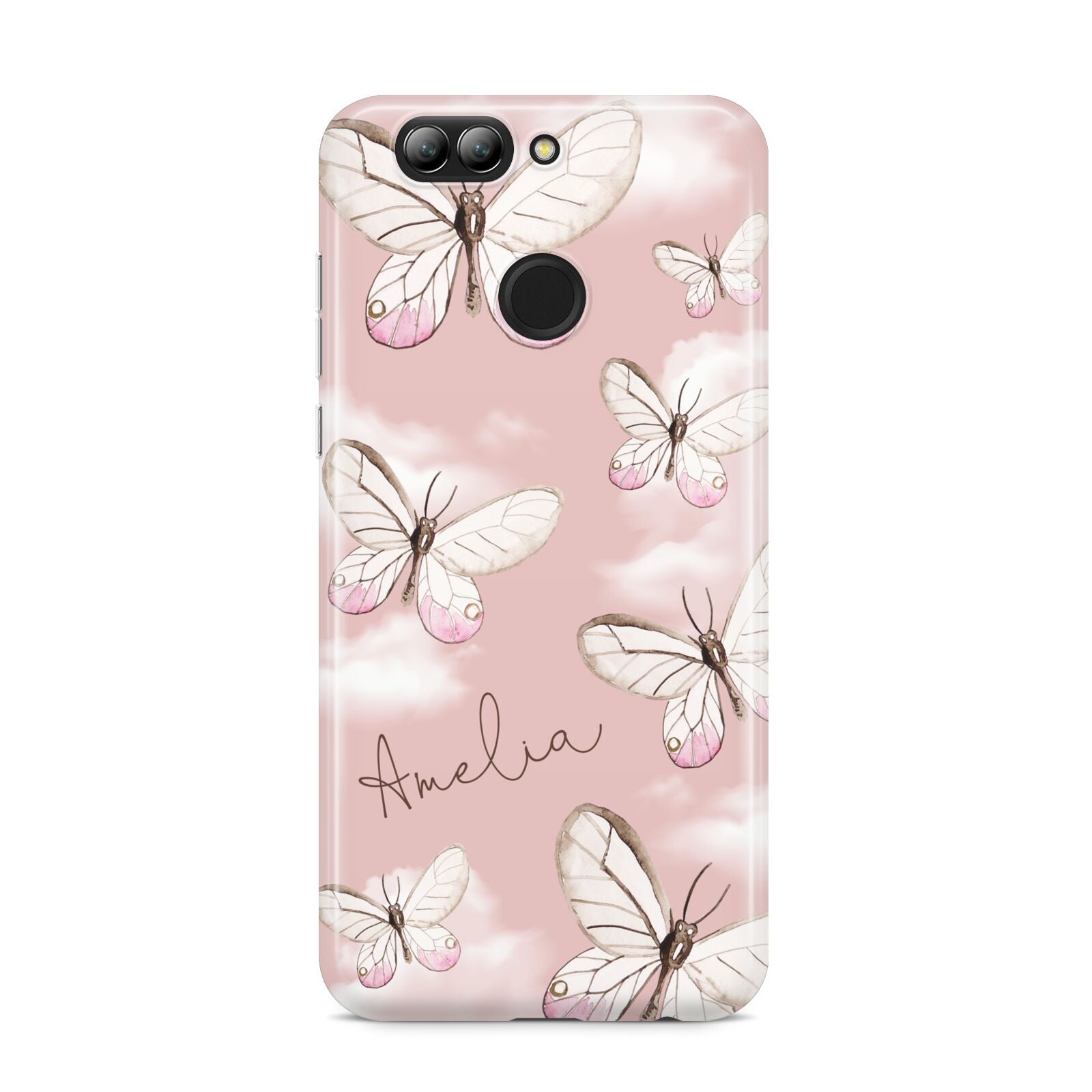 Pink Butterflies Personalised Huawei Nova 2s Phone Case