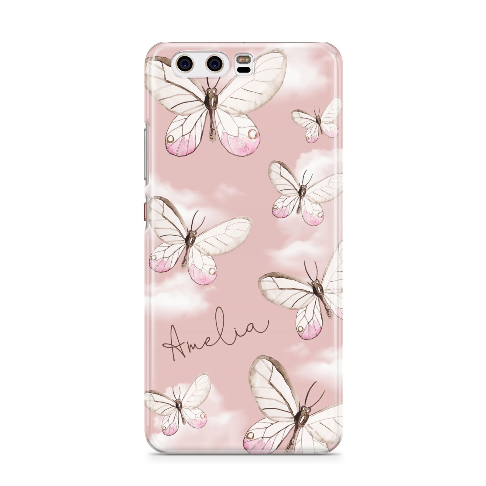 Pink Butterflies Personalised Huawei P10 Phone Case