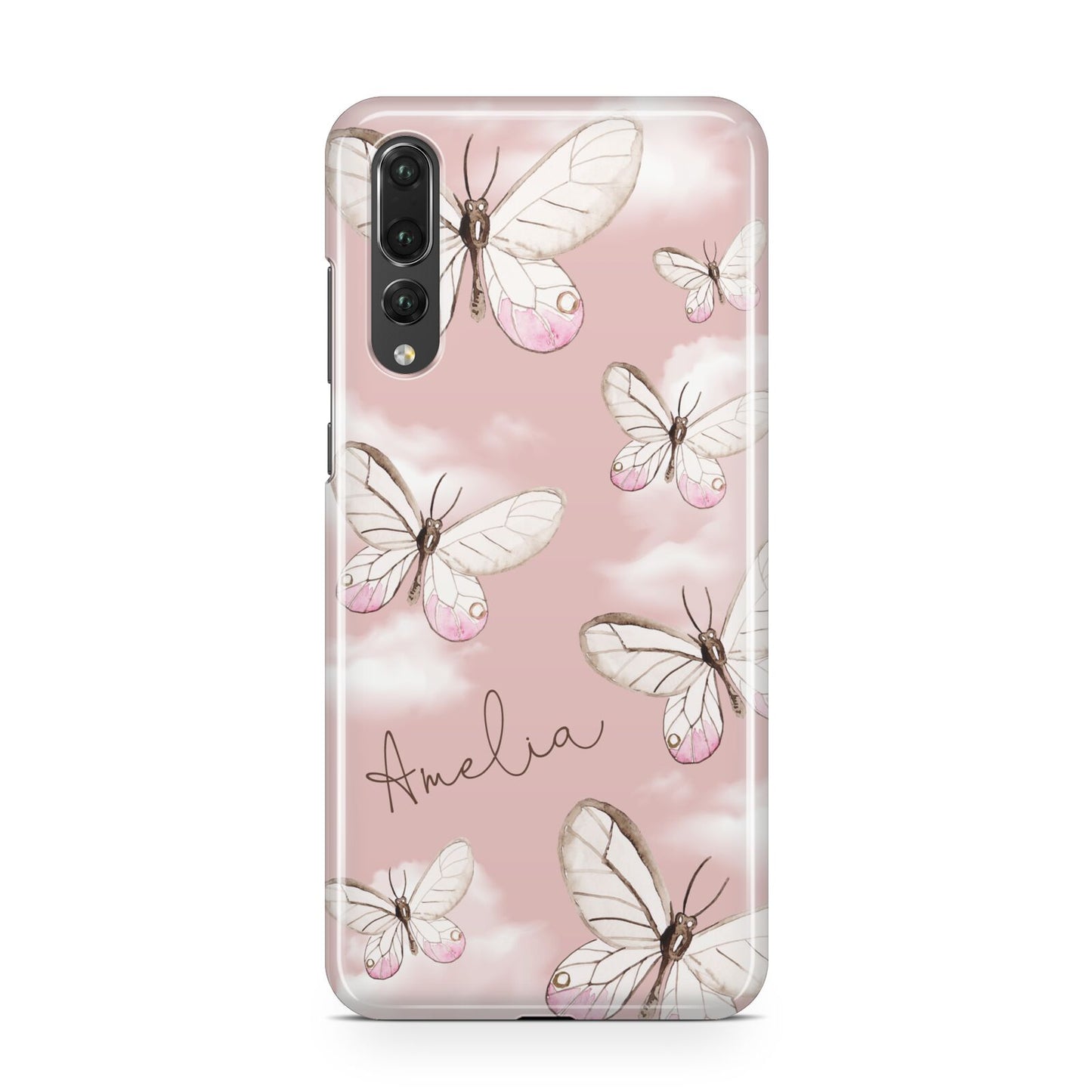 Pink Butterflies Personalised Huawei P20 Pro Phone Case