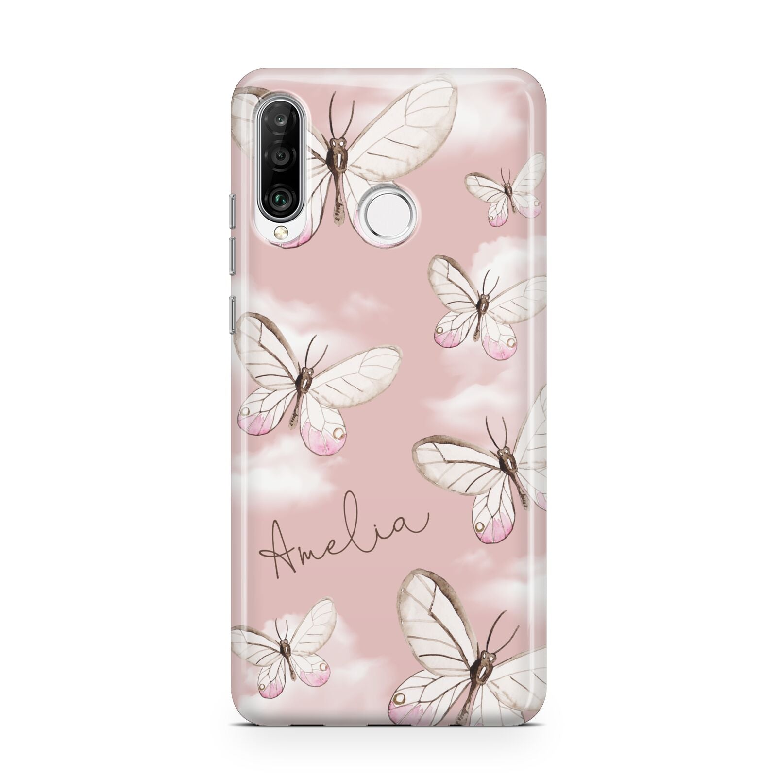 Pink Butterflies Personalised Huawei P30 Lite Phone Case