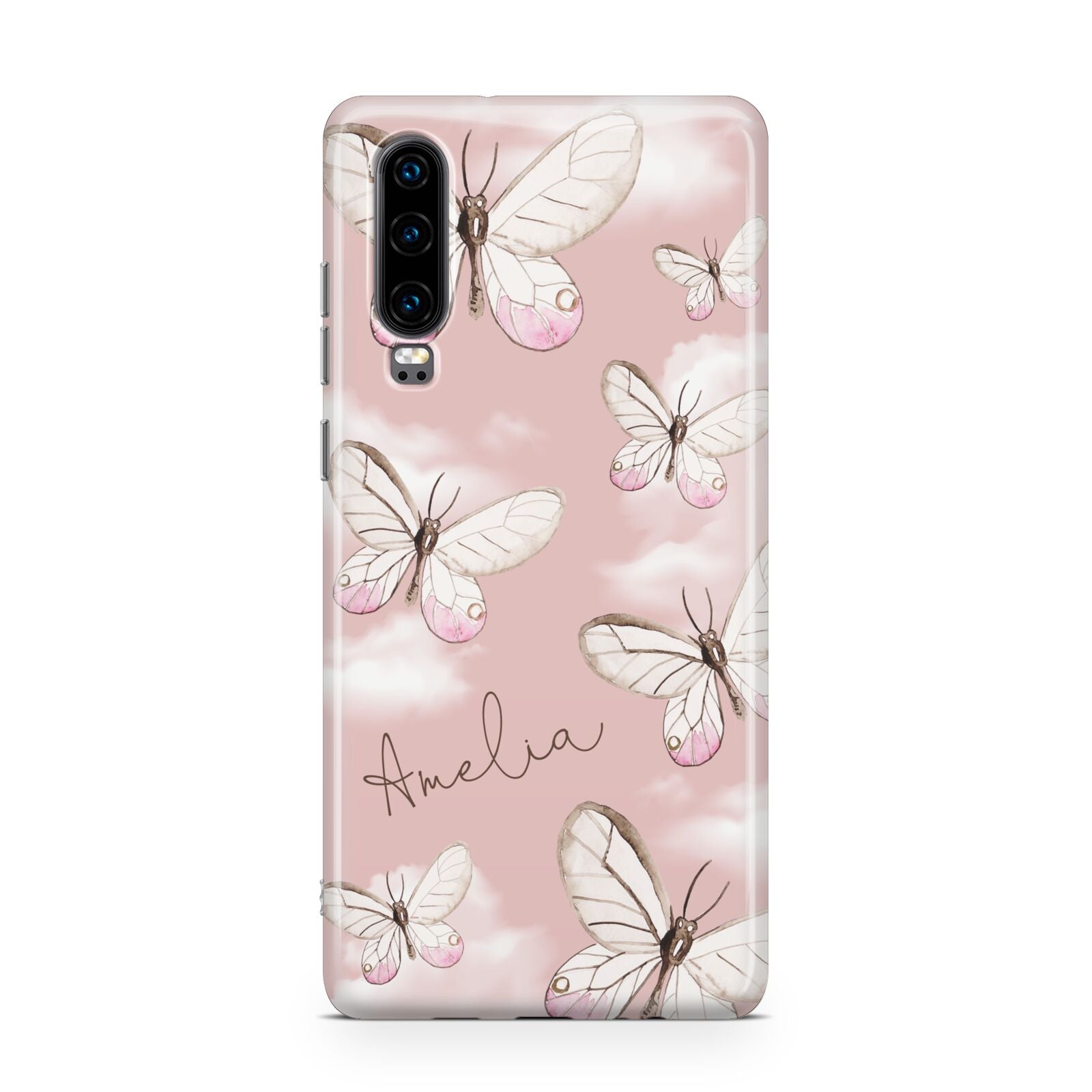 Pink Butterflies Personalised Huawei P30 Phone Case