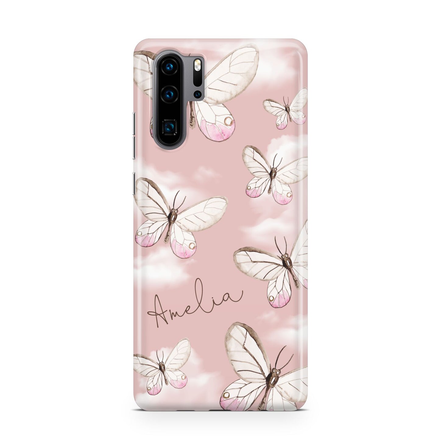 Pink Butterflies Personalised Huawei P30 Pro Phone Case