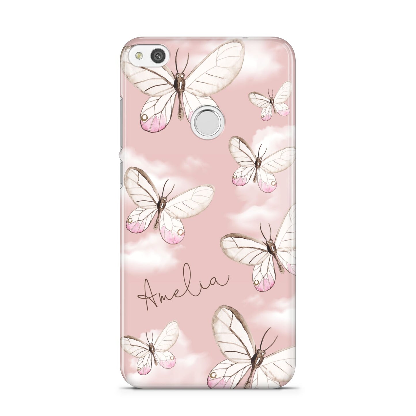 Pink Butterflies Personalised Huawei P8 Lite Case