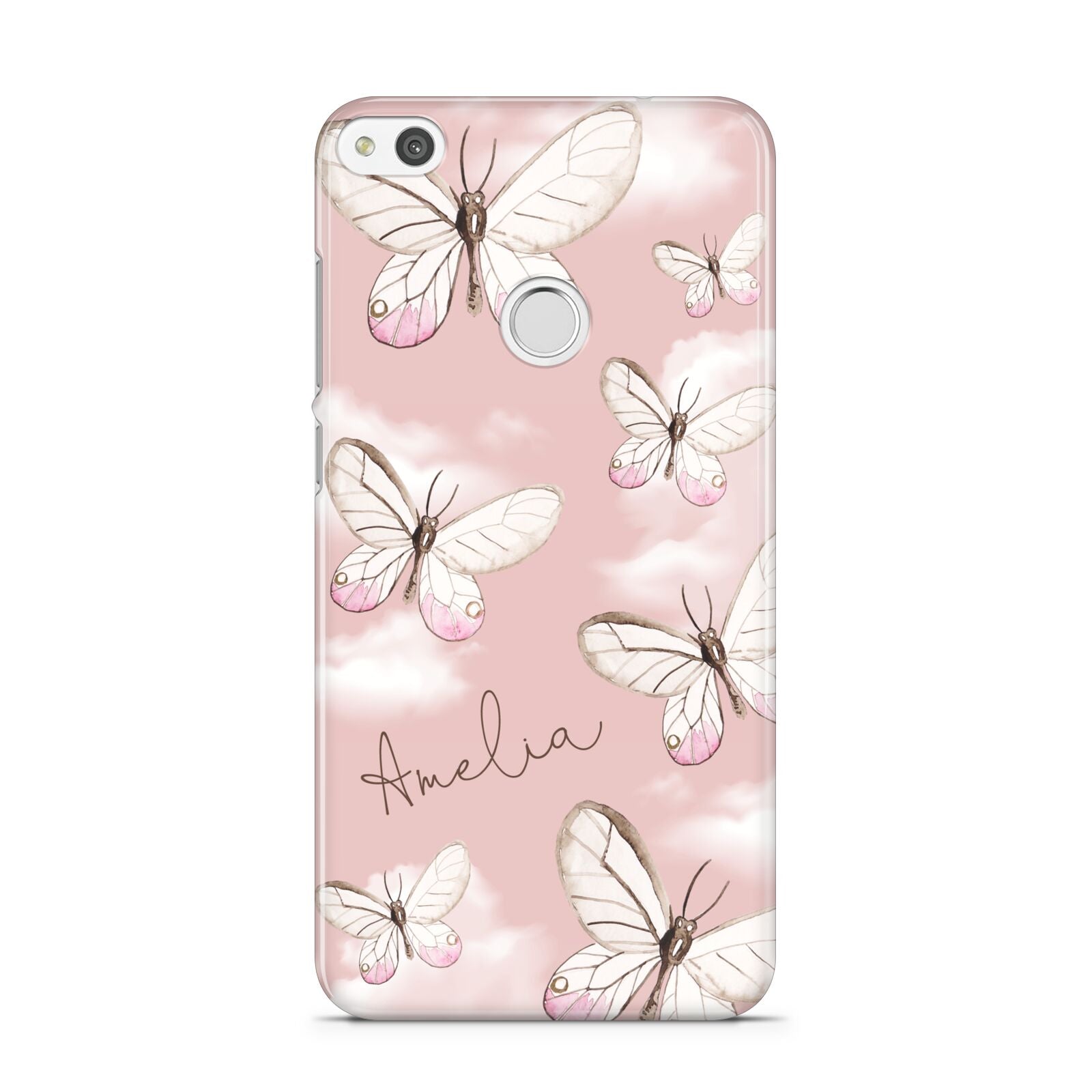 Pink Butterflies Personalised Huawei P8 Lite Case