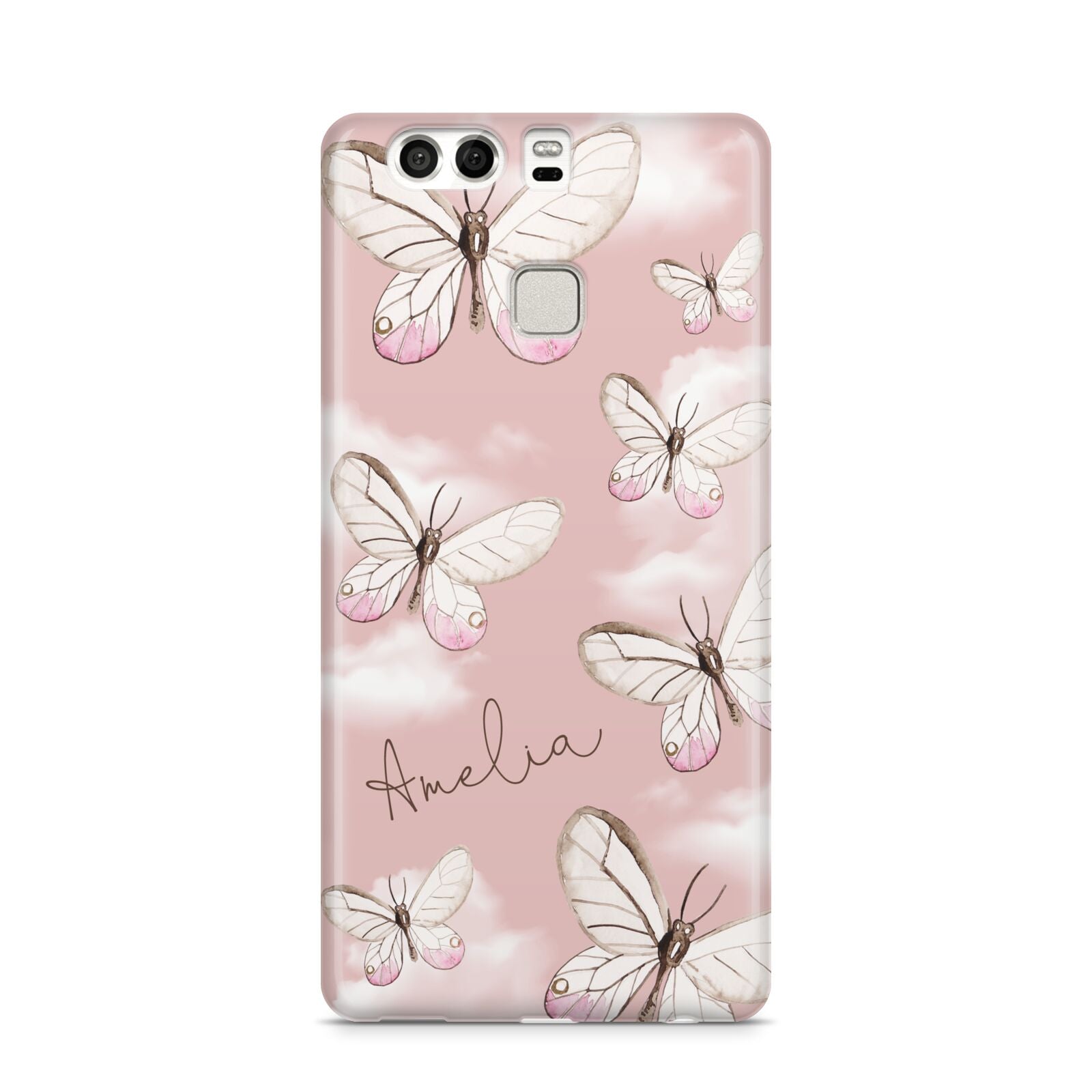 Pink Butterflies Personalised Huawei P9 Case