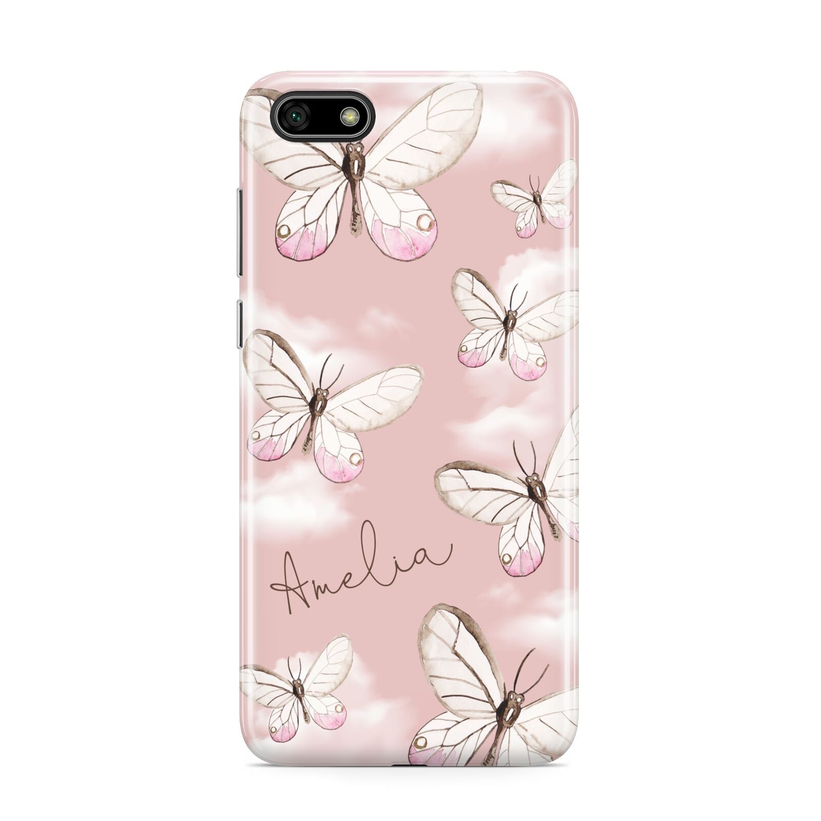 Pink Butterflies Personalised Huawei Y5 Prime 2018 Phone Case