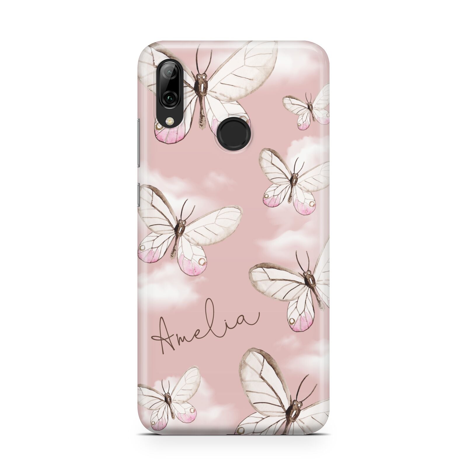 Pink Butterflies Personalised Huawei Y7 2019