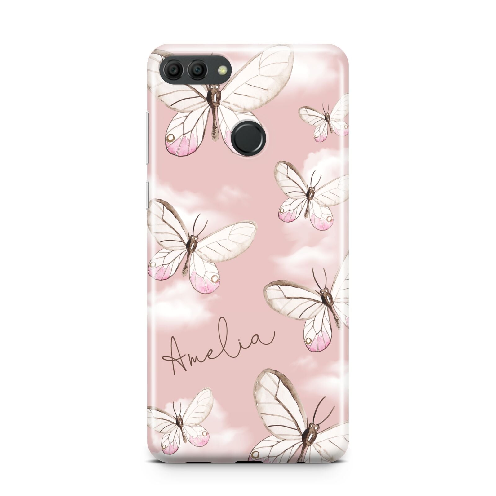 Pink Butterflies Personalised Huawei Y9 2018