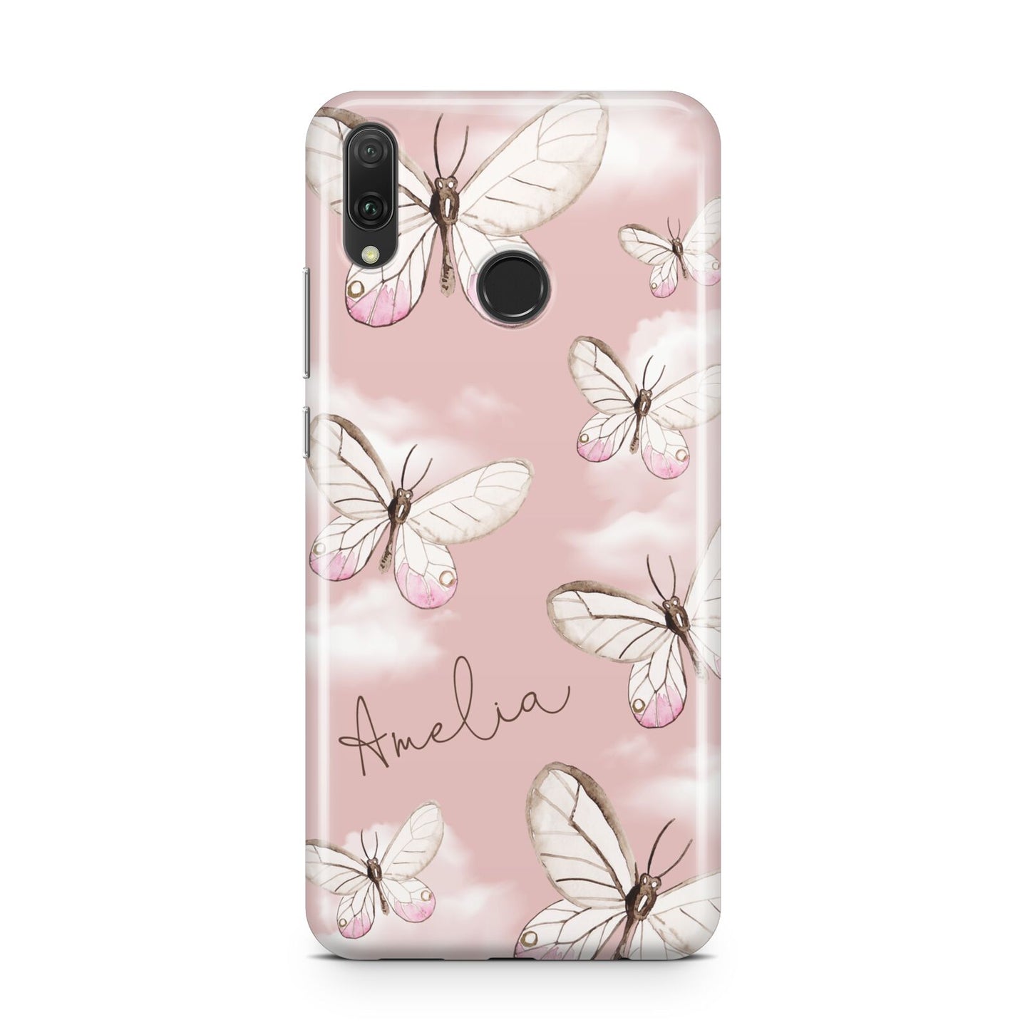 Pink Butterflies Personalised Huawei Y9 2019