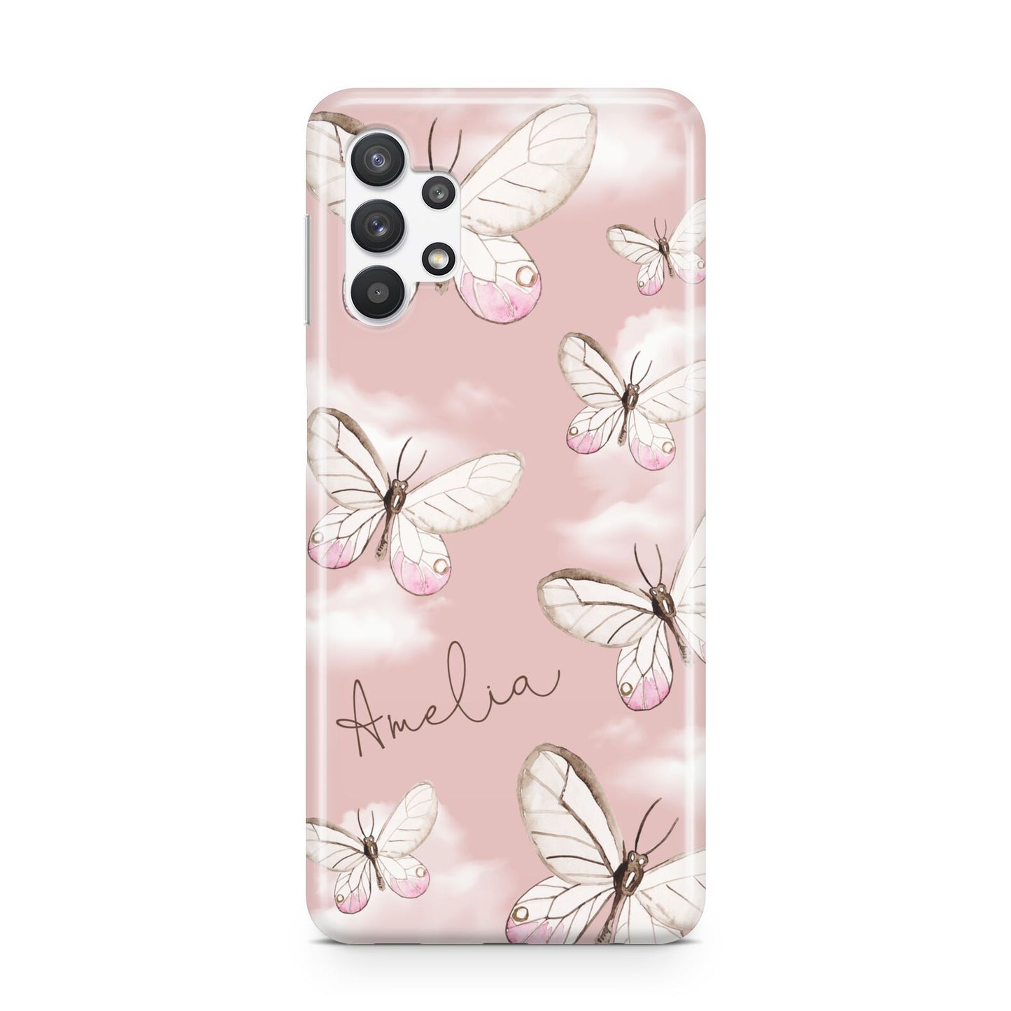 Pink Butterflies Personalised Samsung A32 5G Case