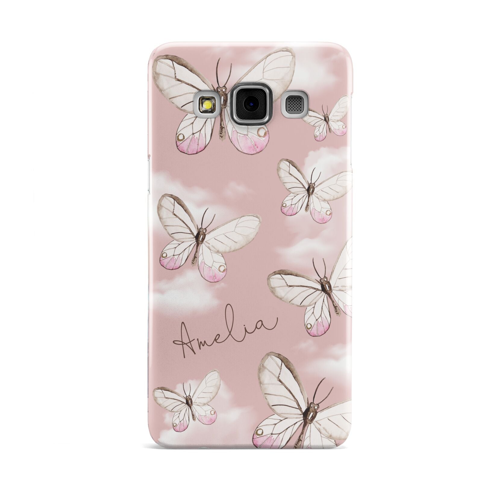 Pink Butterflies Personalised Samsung Galaxy A3 Case