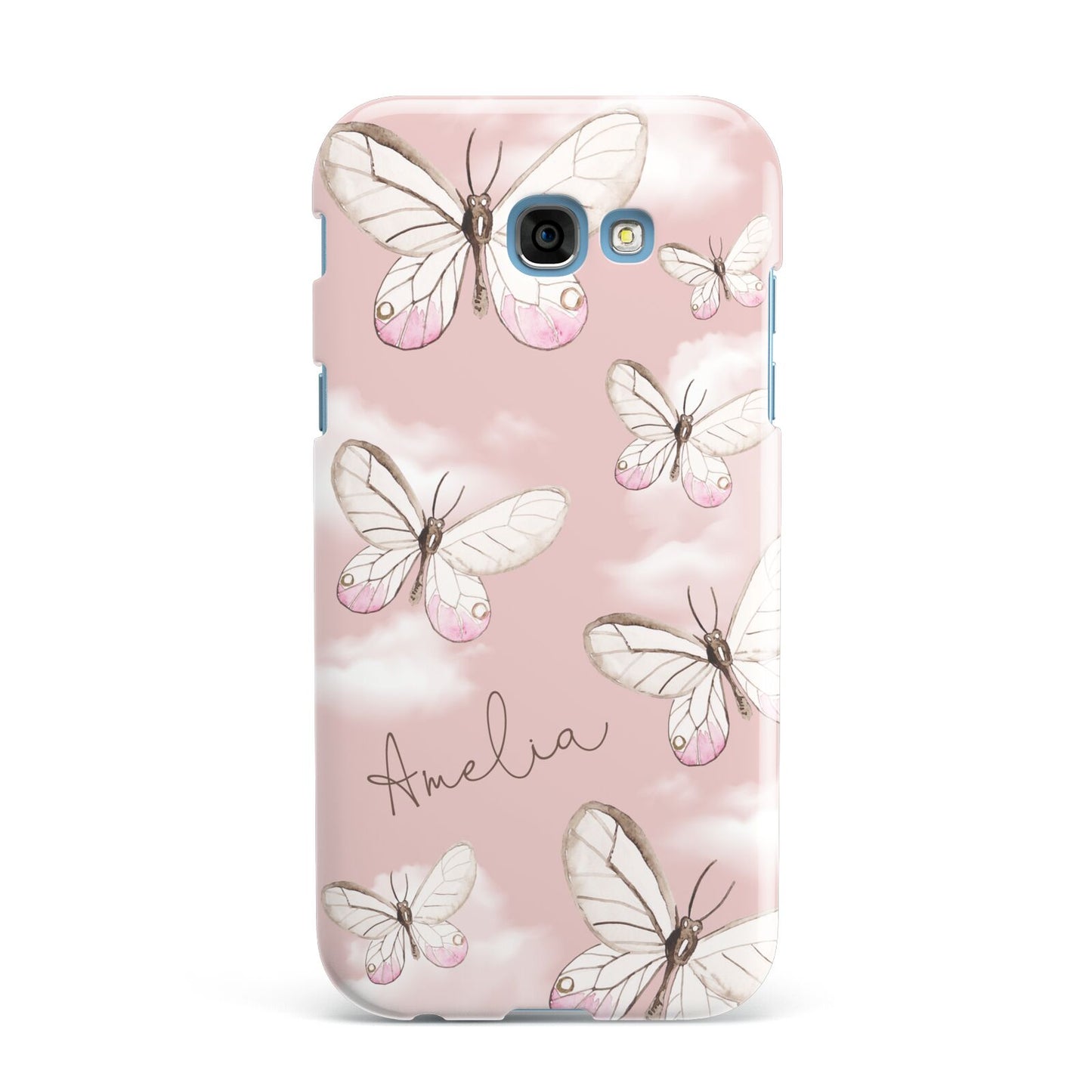 Pink Butterflies Personalised Samsung Galaxy A7 2017 Case