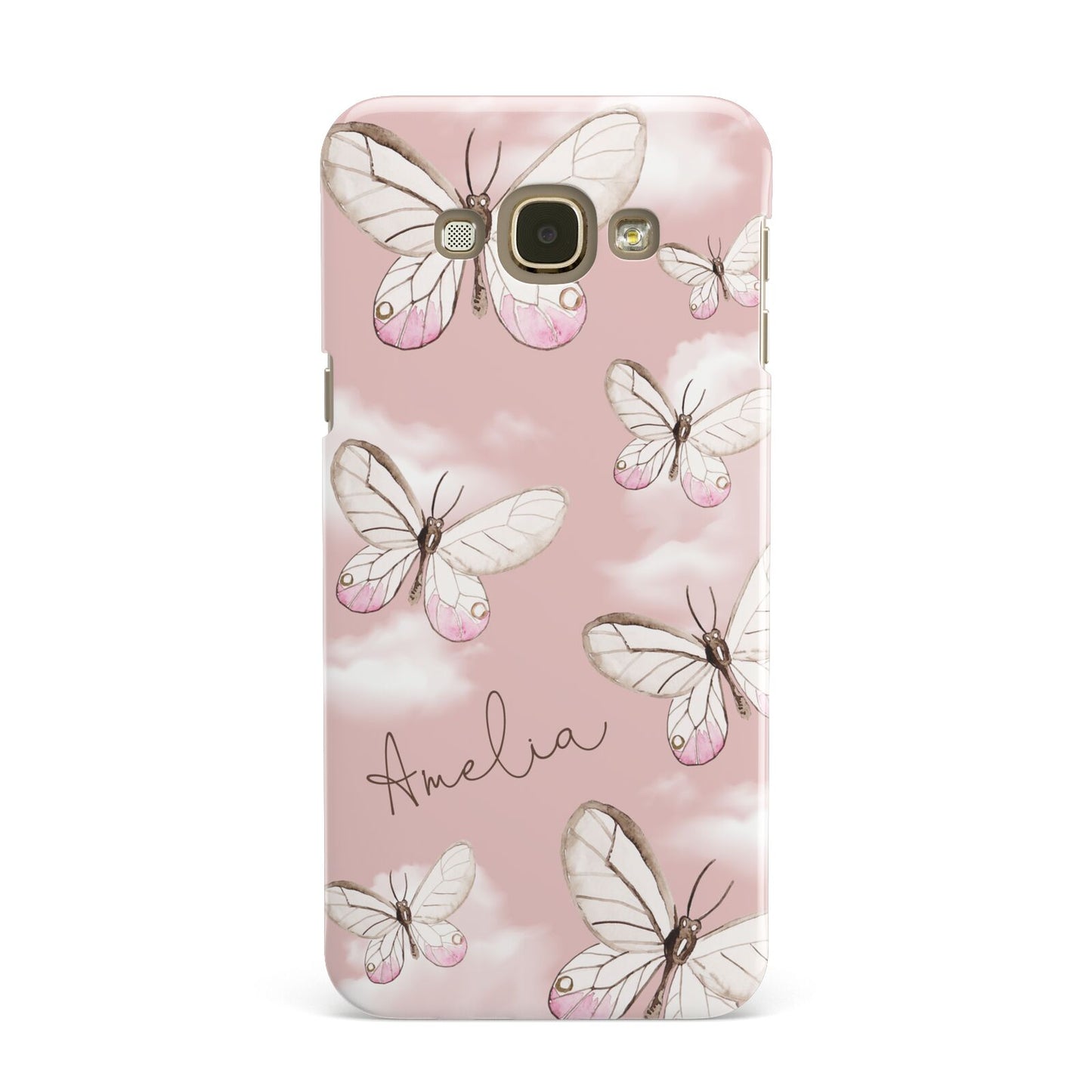 Pink Butterflies Personalised Samsung Galaxy A8 Case