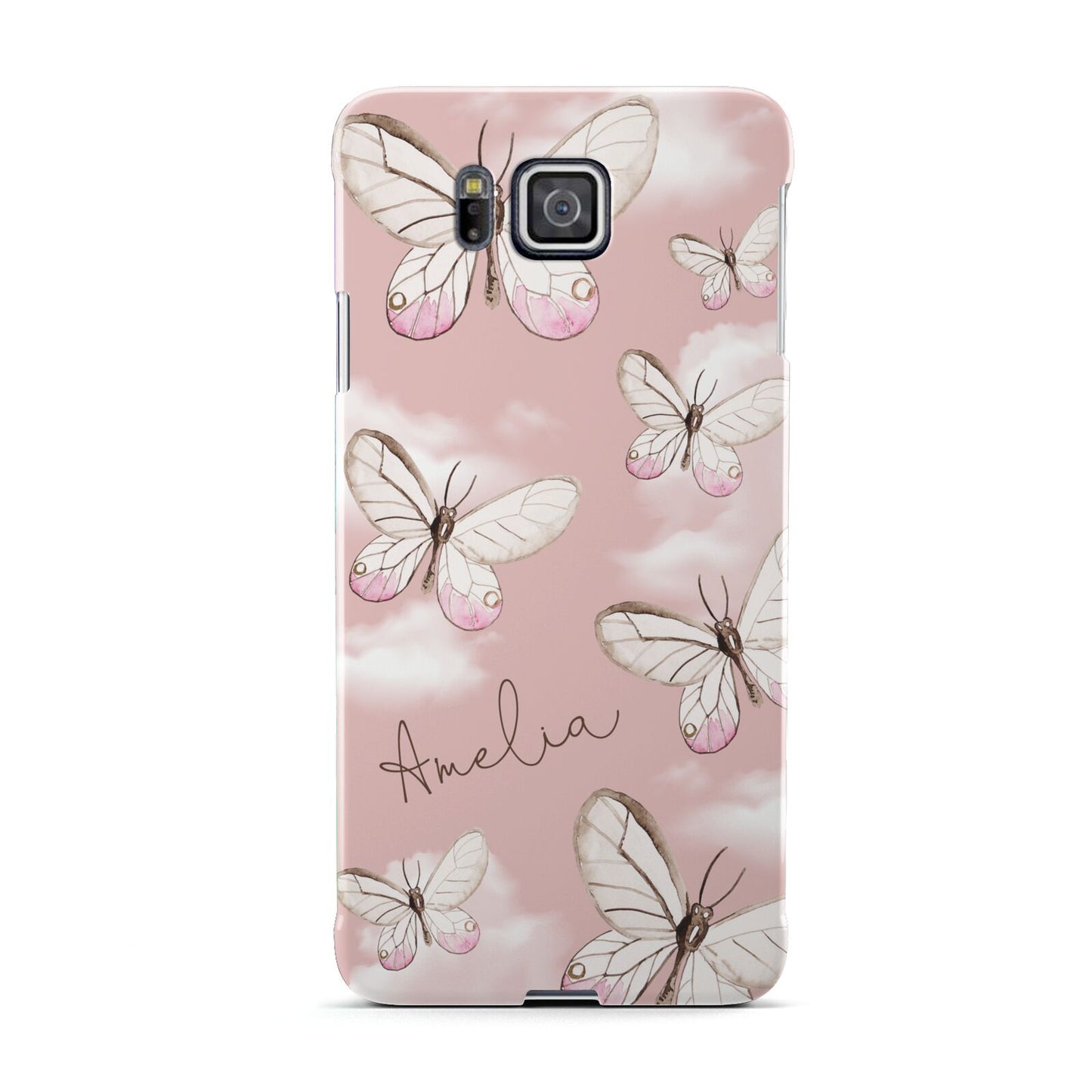 Pink Butterflies Personalised Samsung Galaxy Alpha Case