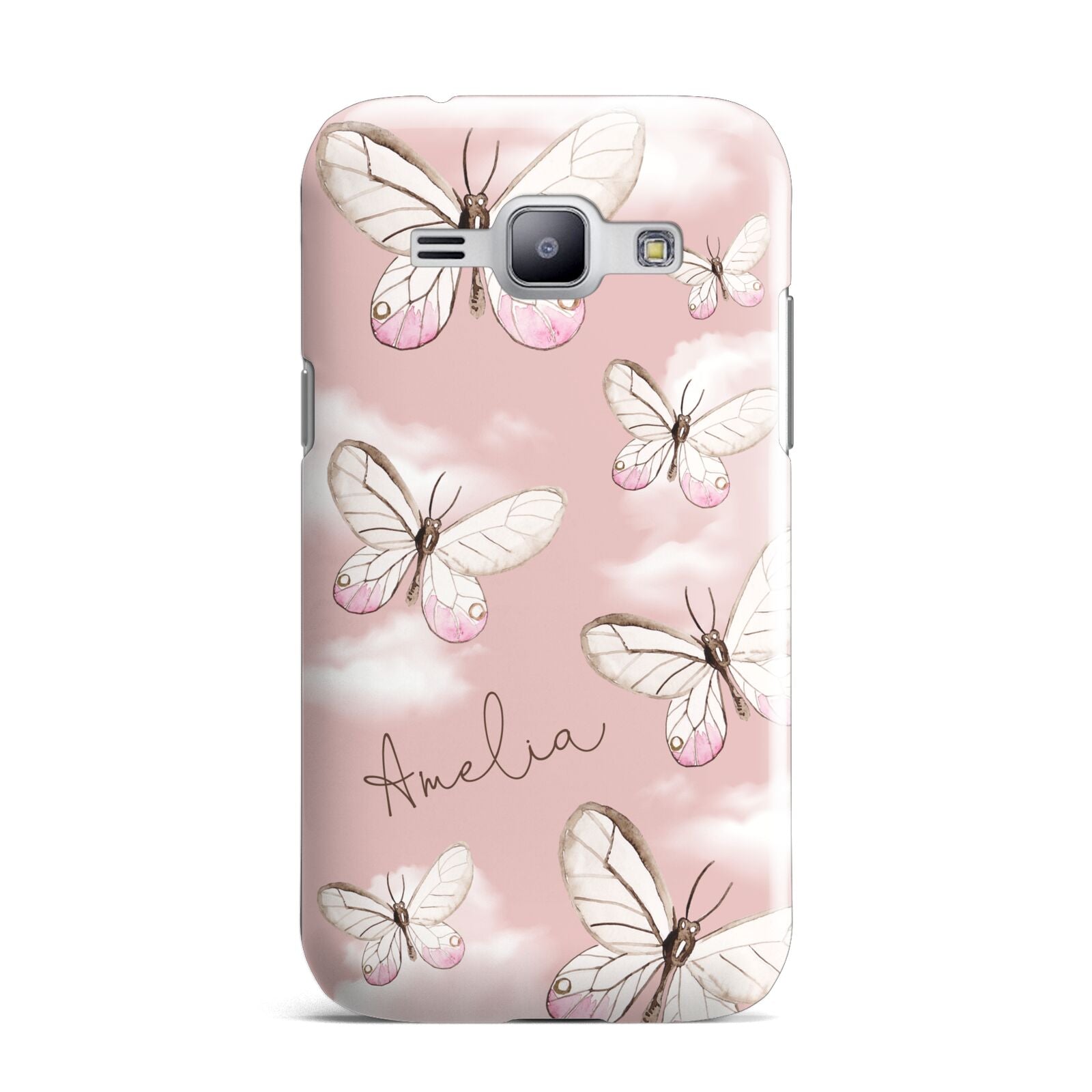 Pink Butterflies Personalised Samsung Galaxy J1 2015 Case