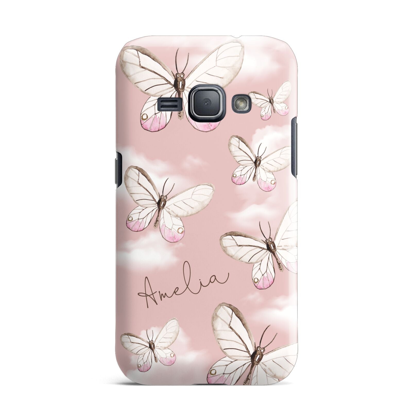 Pink Butterflies Personalised Samsung Galaxy J1 2016 Case