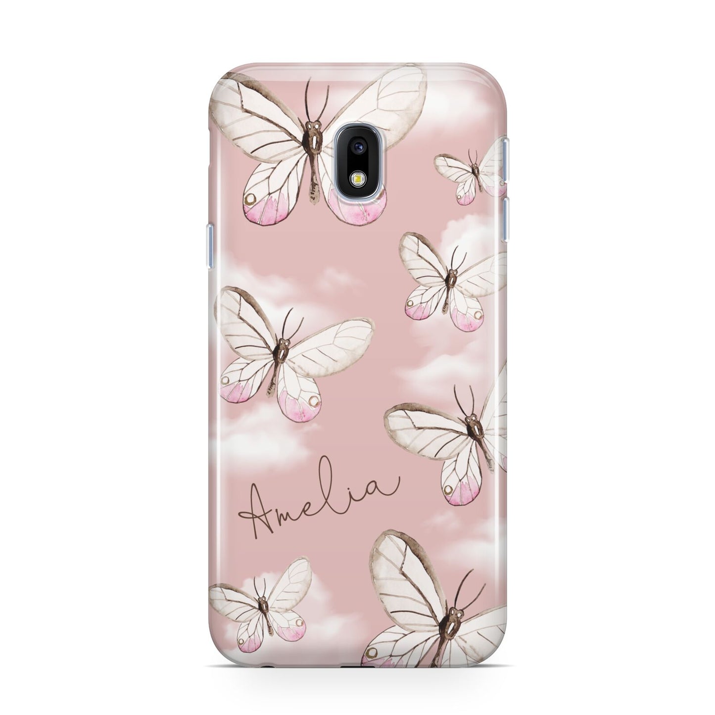 Pink Butterflies Personalised Samsung Galaxy J3 2017 Case