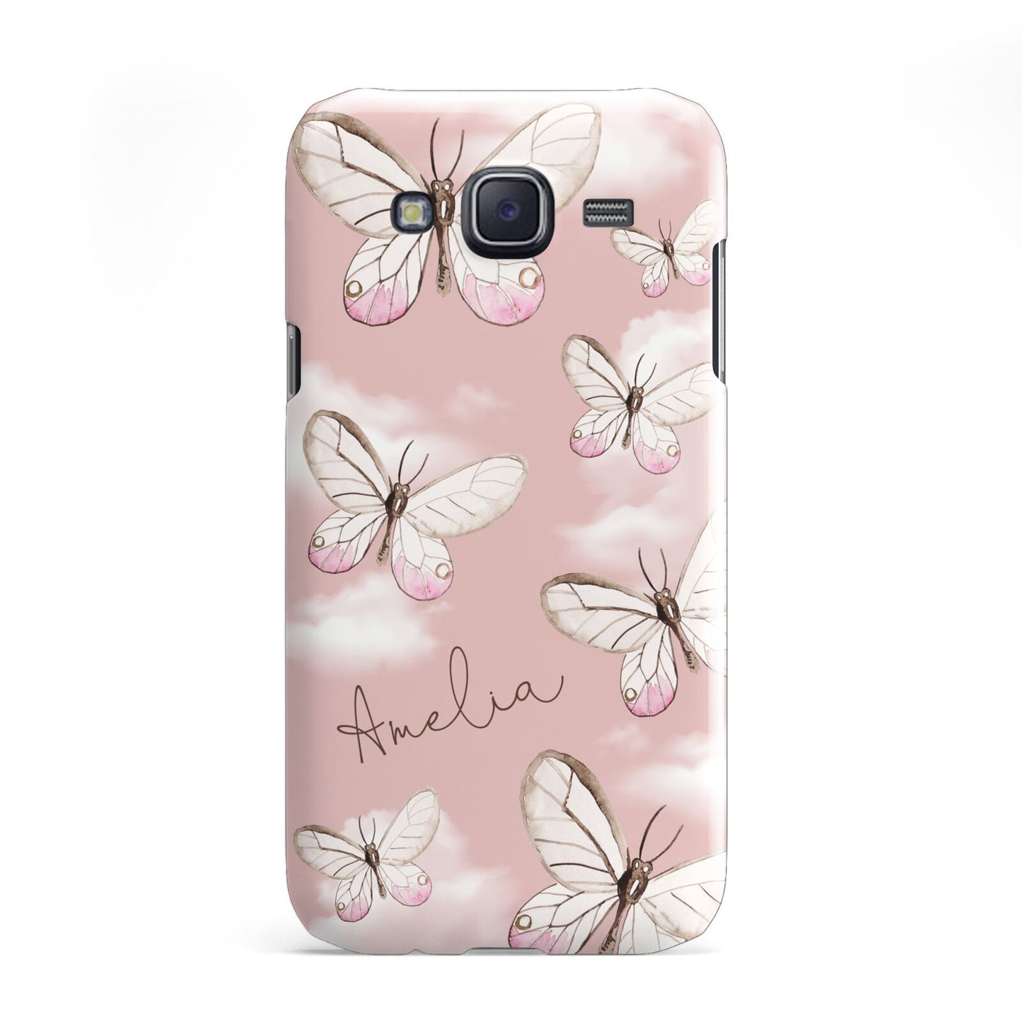 Pink Butterflies Personalised Samsung Galaxy J5 Case