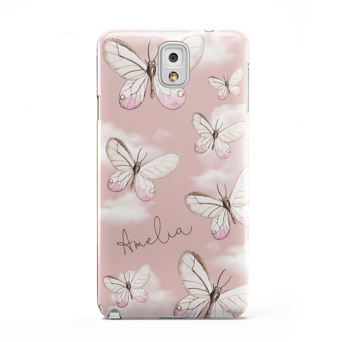 Pink Butterflies Personalised Samsung Galaxy Note 3 Case