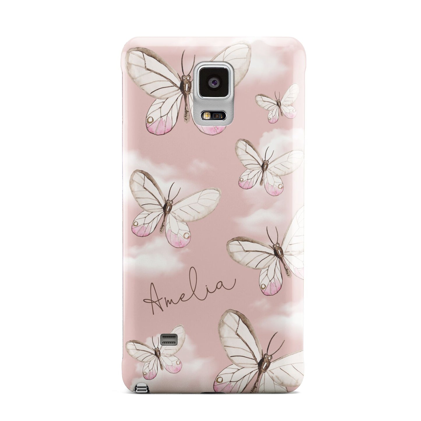 Pink Butterflies Personalised Samsung Galaxy Note 4 Case