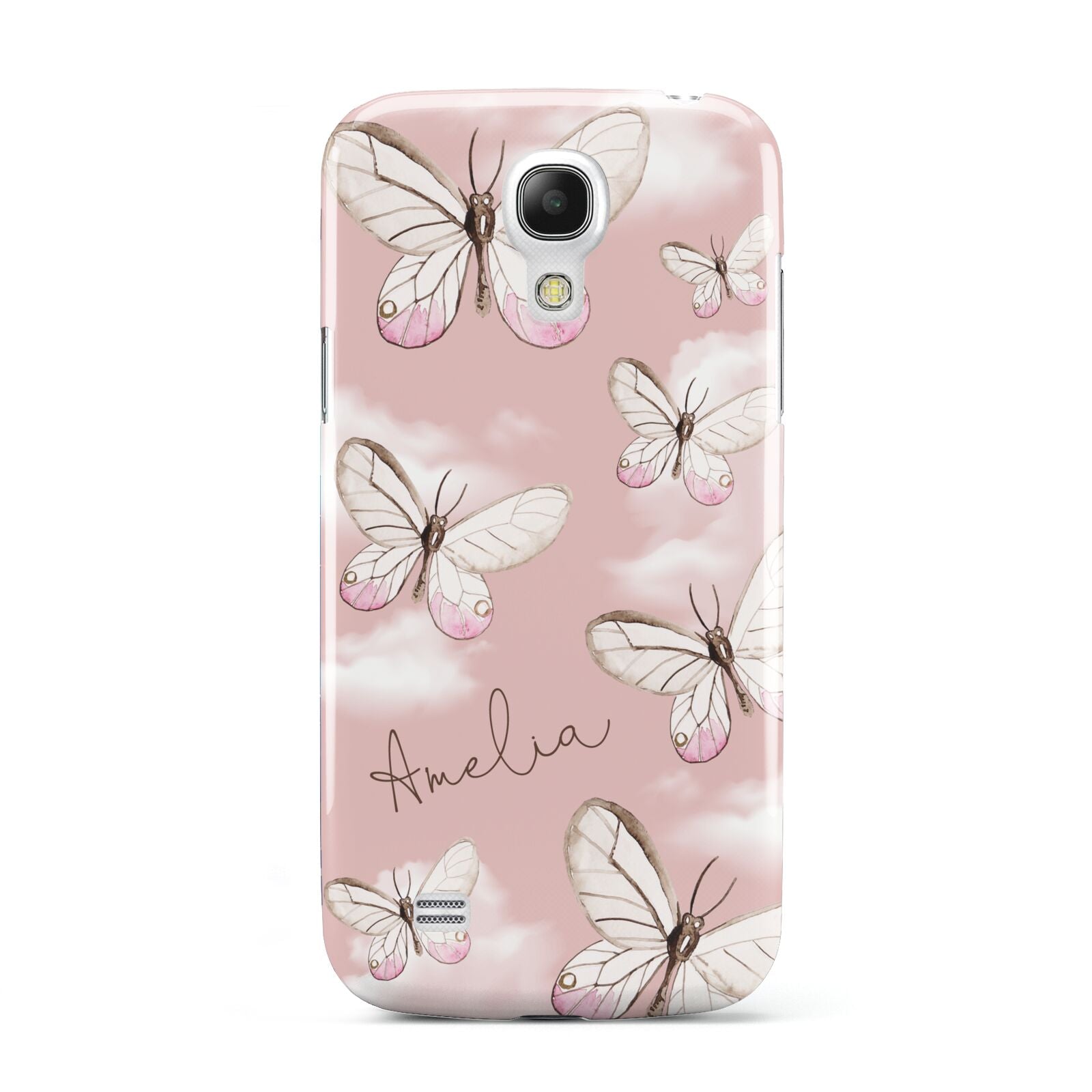 Pink Butterflies Personalised Samsung Galaxy S4 Mini Case