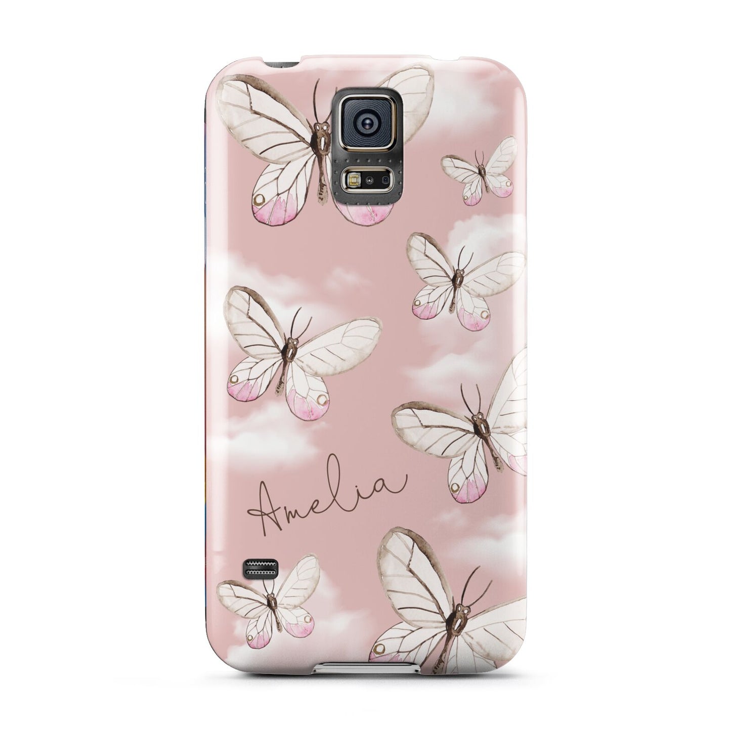 Pink Butterflies Personalised Samsung Galaxy S5 Case