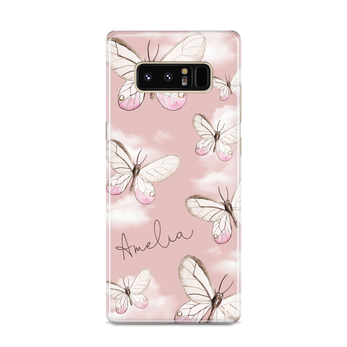 Pink Butterflies Personalised Samsung Galaxy S8 Case