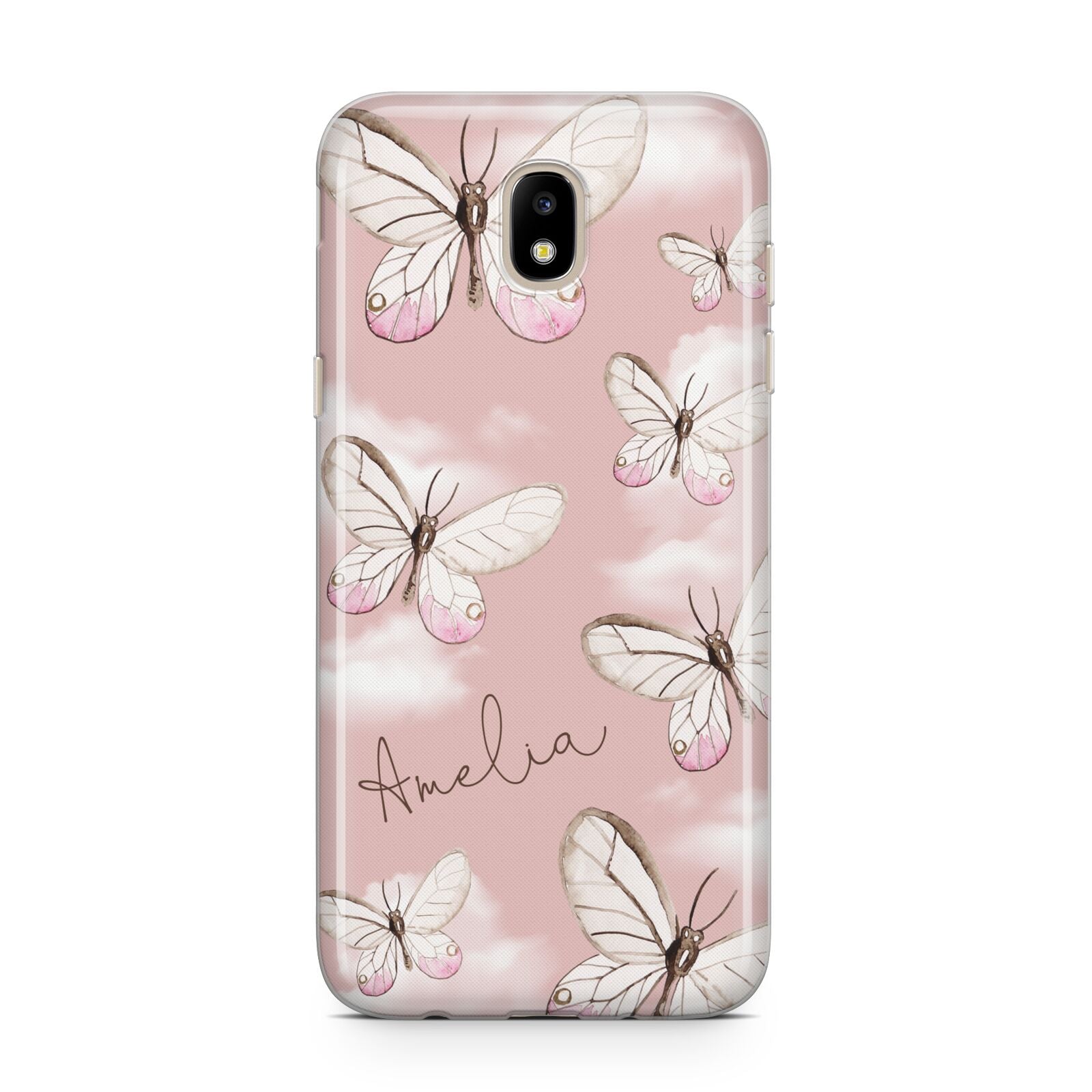 Pink Butterflies Personalised Samsung J5 2017 Case